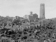 Torre-Castillo y pueblo de Vallferosa en 1936